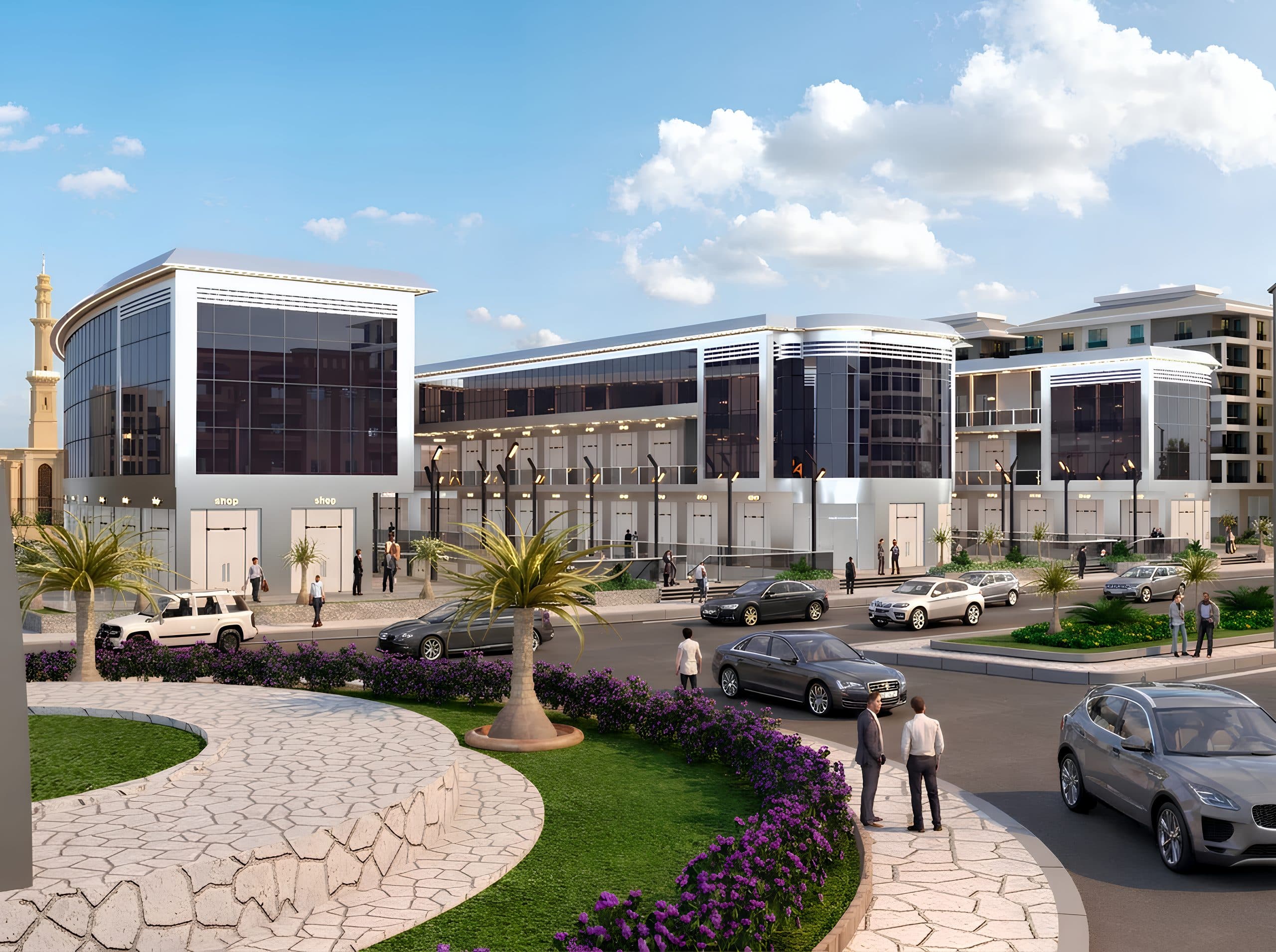 Egypt Mall landscaped plaza and gardens